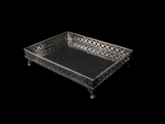 silver salver, koloniaal blaadje silver salver, koloniaal blaadje